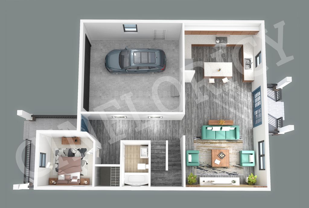 First Floor Plan 3D_After