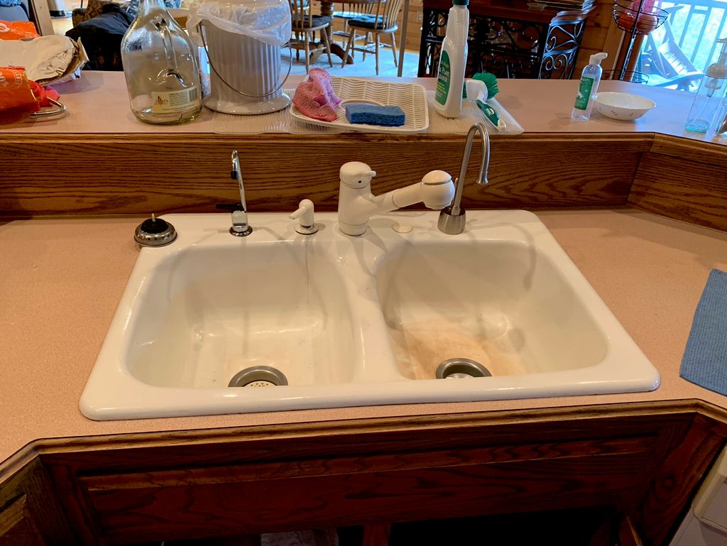 (Before) sink & faucet removal 