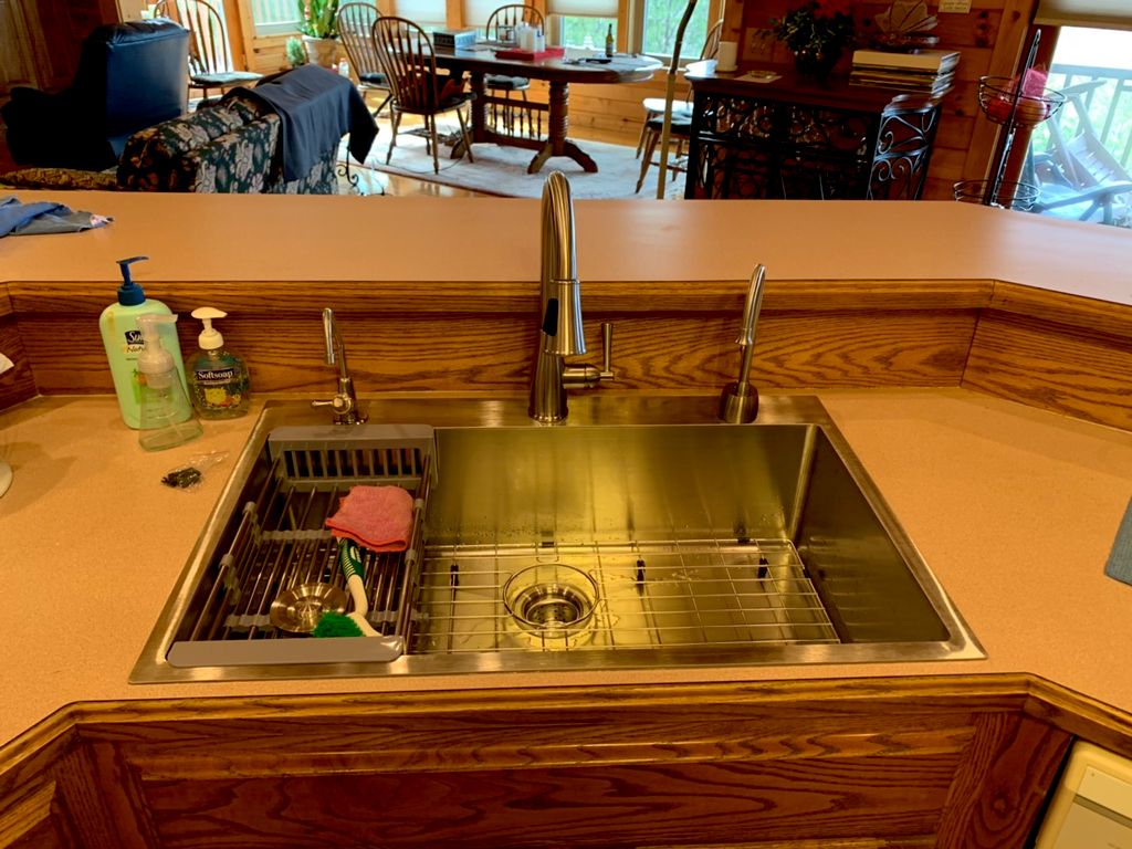 (After) Installation of • 1-single bowl stainless 