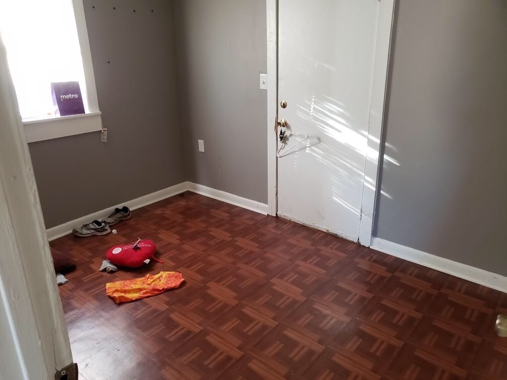 Before picture of a eviction cleaning on a rental 