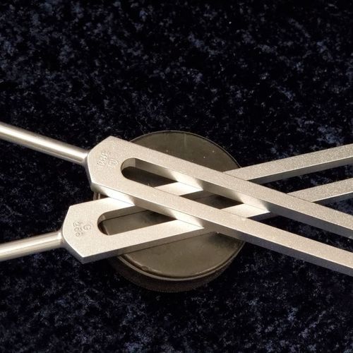 Tuning forks and puck - tools of the trade