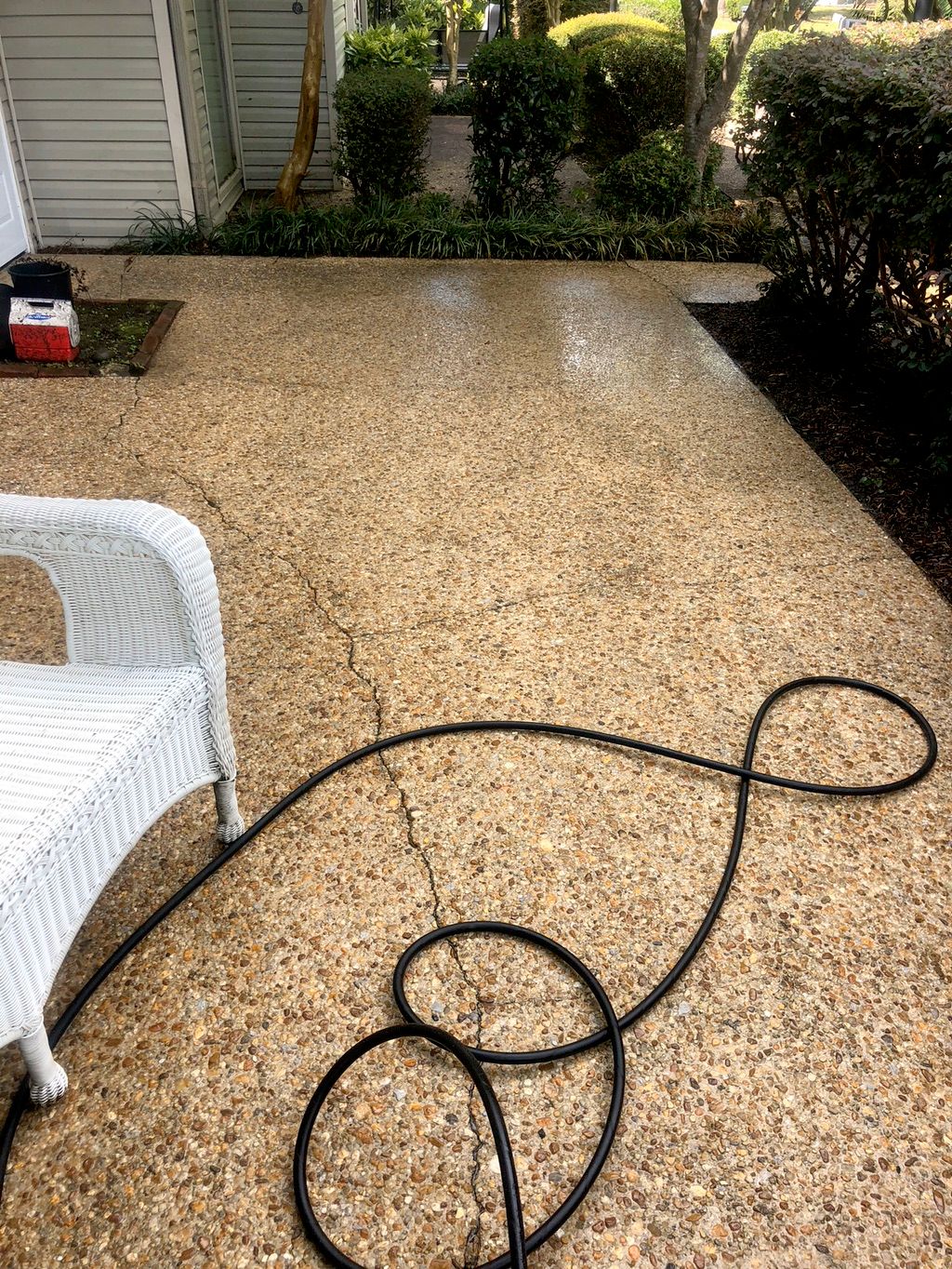 Pressure washing after 
