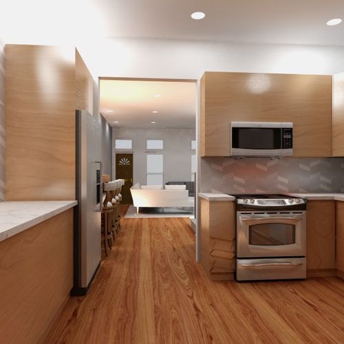 316 E 21st Street Conceptual Rendering - Kitchen S