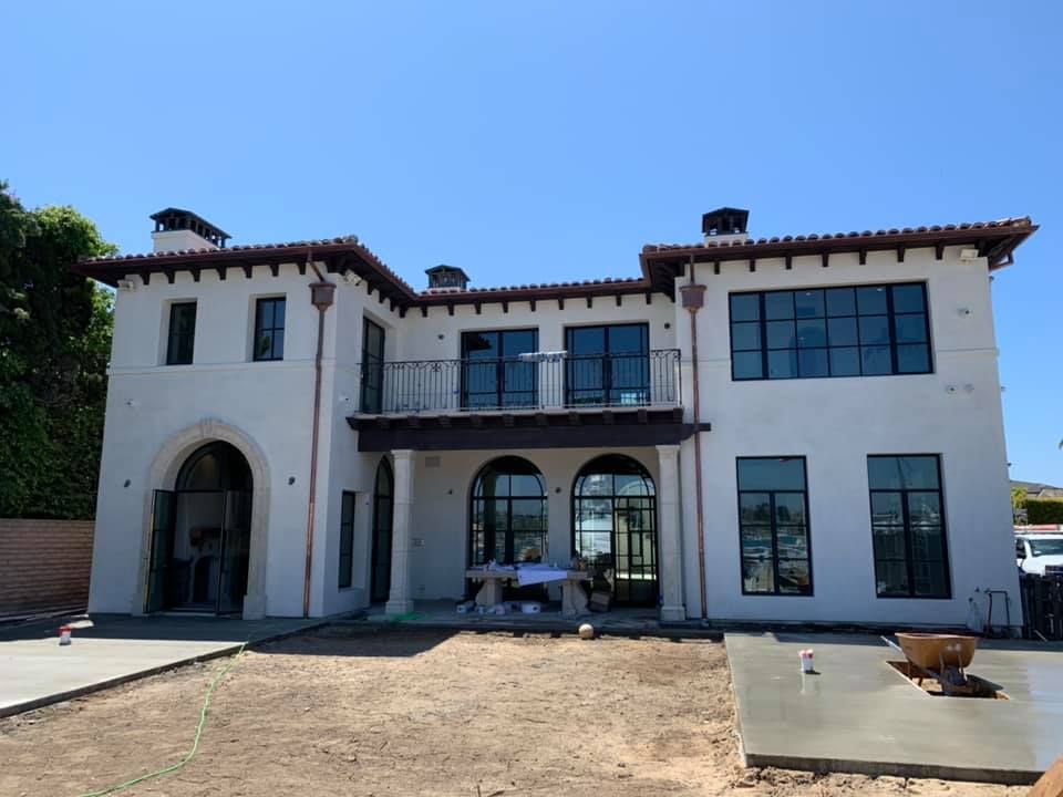 Newport Beach Custom Copper Gutter System. Custom 