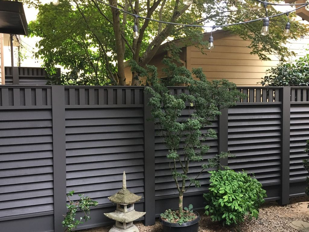 Custom designed and built fence.