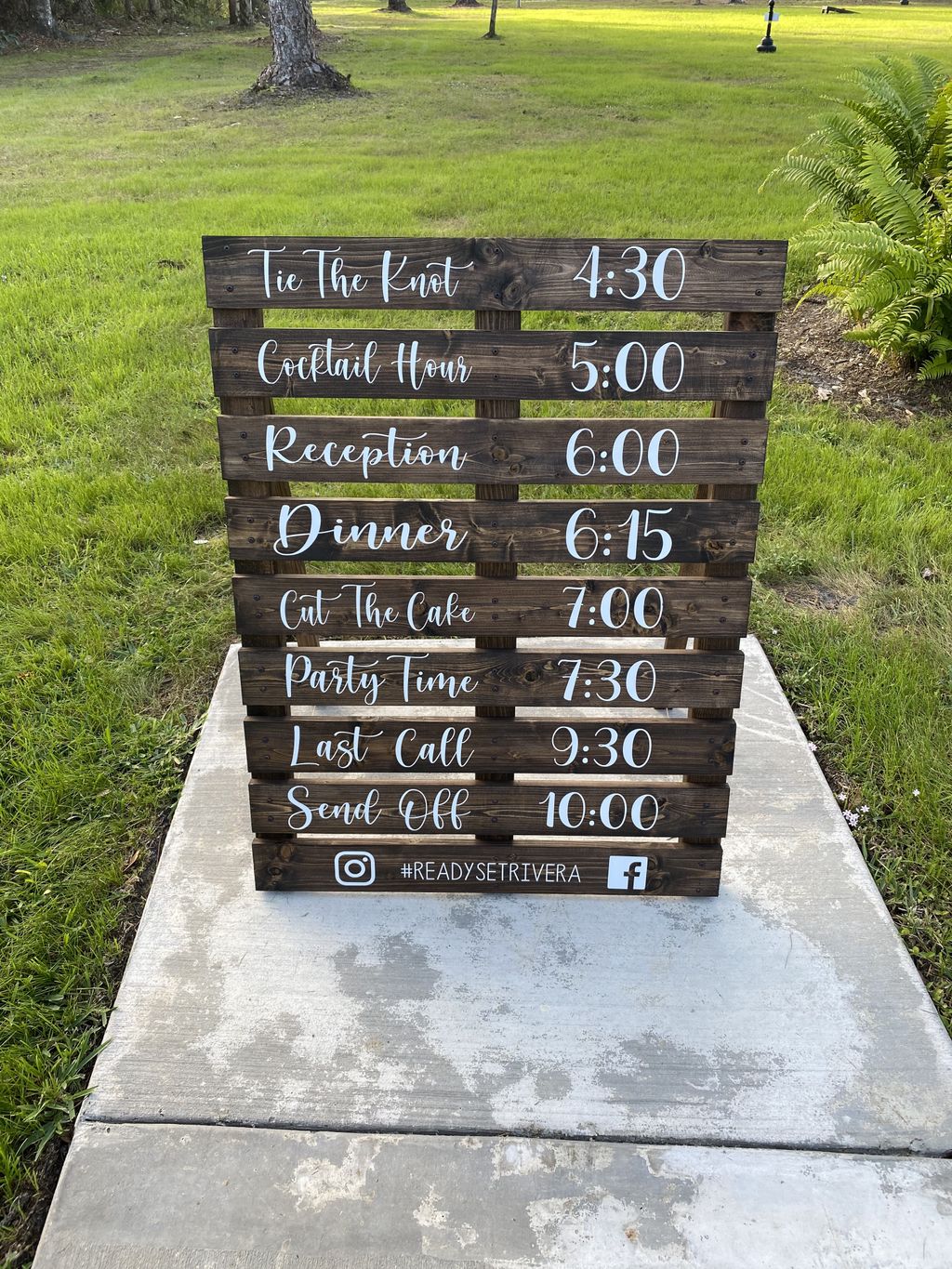 Time Schedule for the big day!