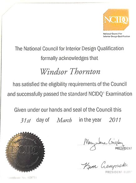 NCIDQ (National Council for Interior Design Qualif