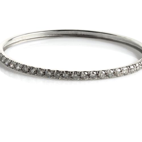 Custom diamond bangle bracelet
