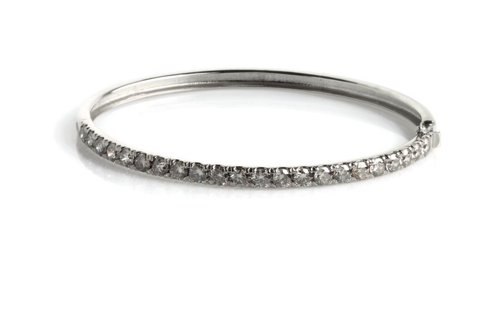 Custom diamond bangle bracelet