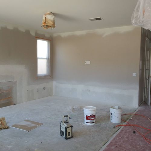 drywall repair texturing Prime and paint