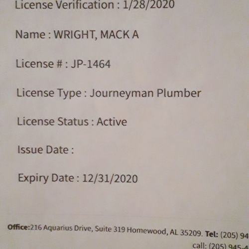 the license they couldn't verify 