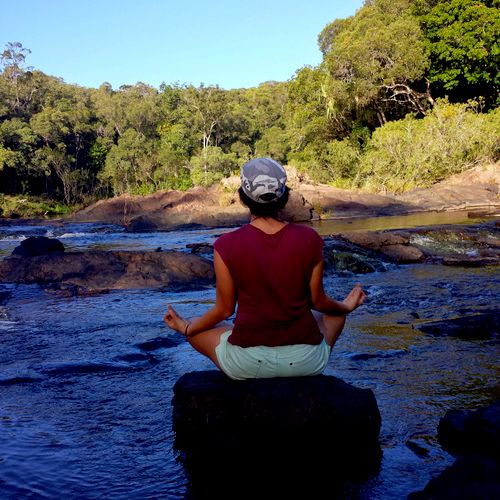 Meditation by a river