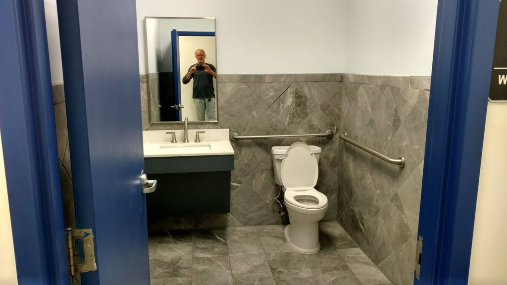 (After) , ADA compliant sink, toilet, handycap bar