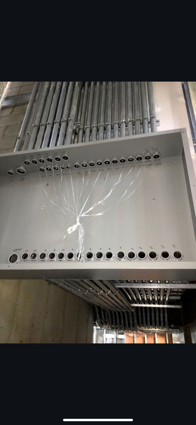 Conduit work into pullbox