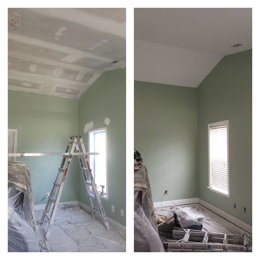 Popcorn removal and paint