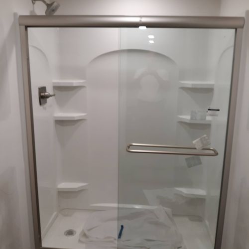 stand up shower in basement finish