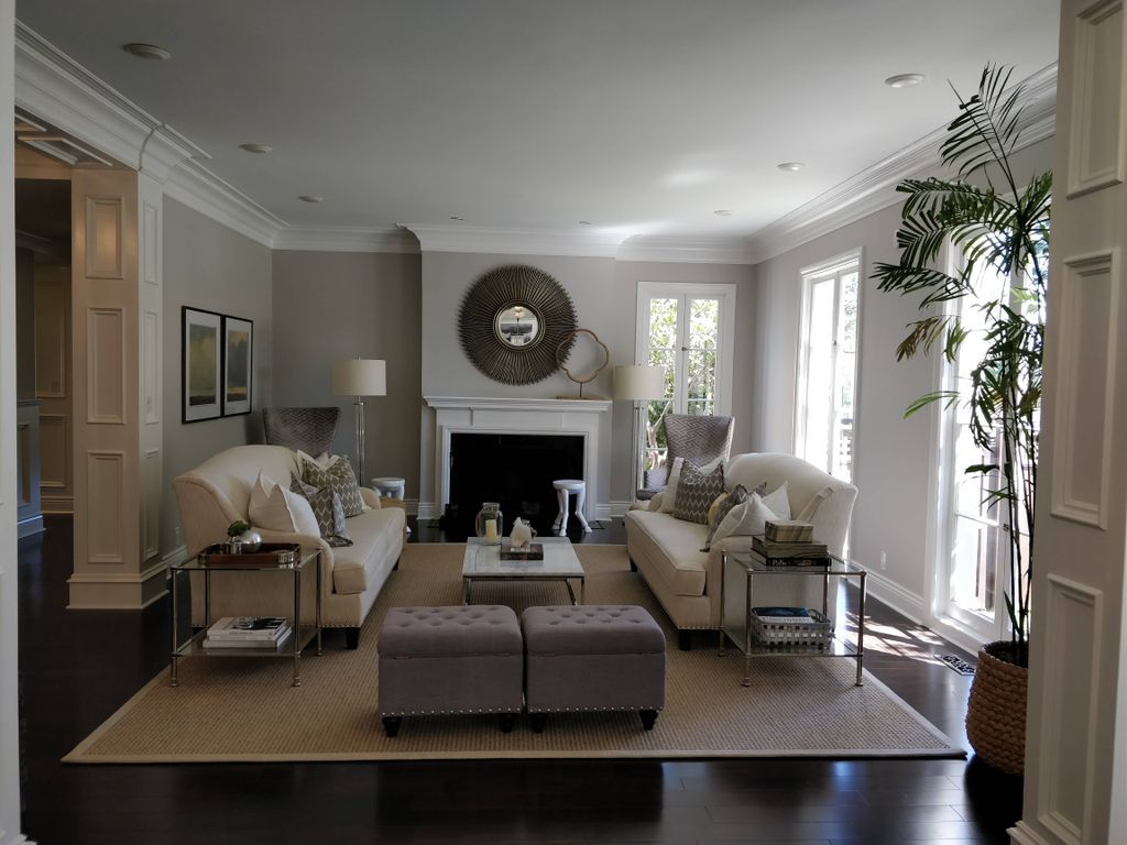 cleaned and organized living room
