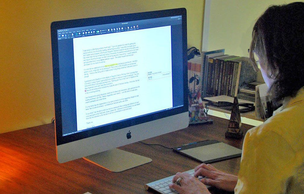 Hard at work!  Mac makes it easier. 