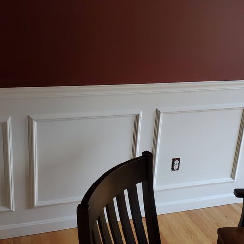 Tack on wainscoting and painting