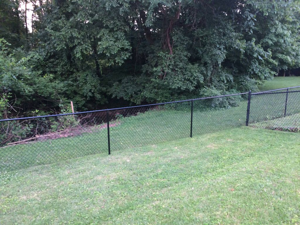 black chain link fence