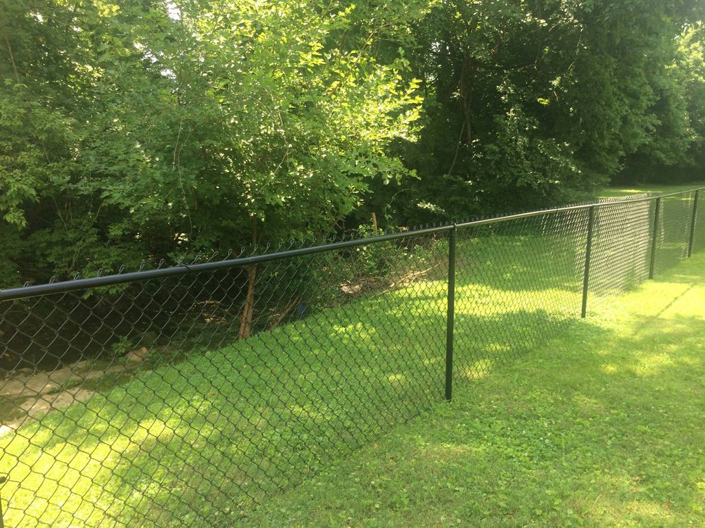 black chain link fence