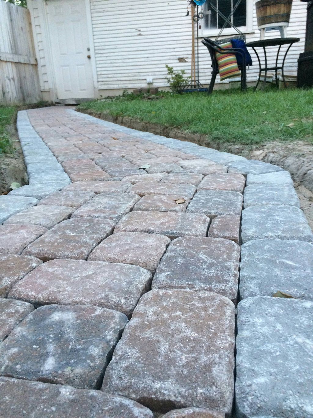 walkway almost finished just needs poly sand