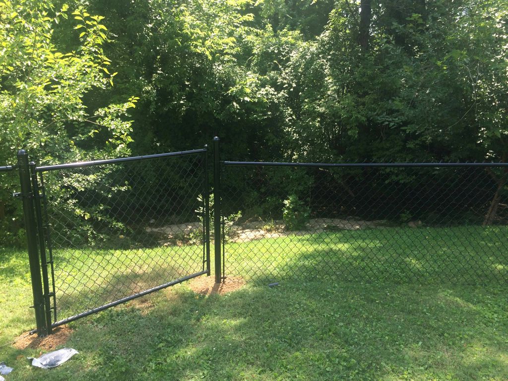 black chain link fence
