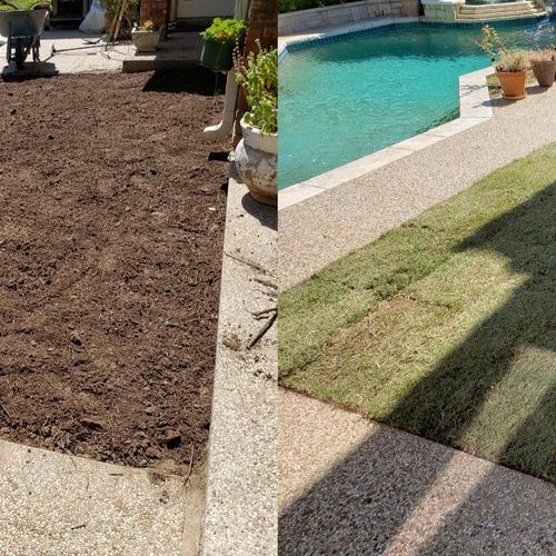 small sod installation project for a customer in p