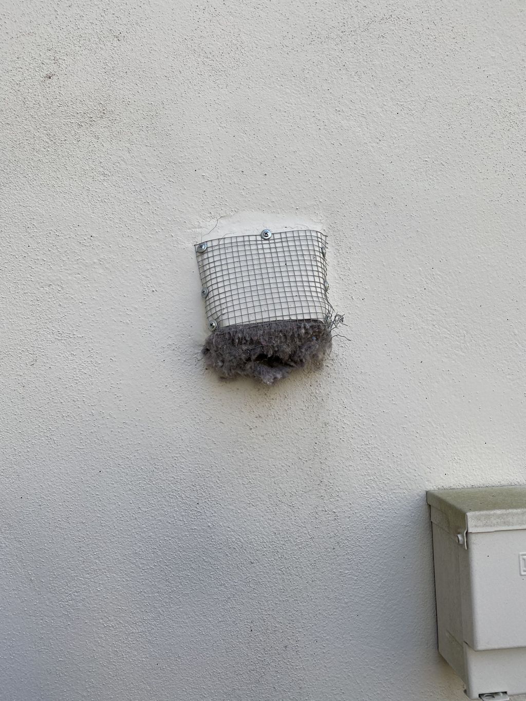 Before dryer vent hood 