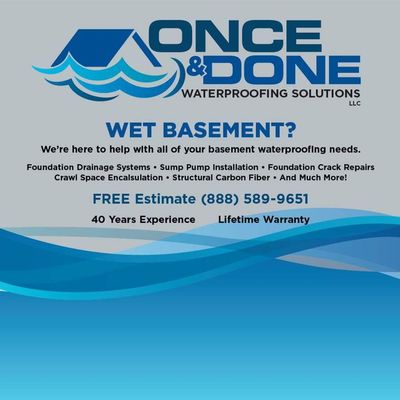 Avatar for Once & Done Waterproofing solutions Llc.