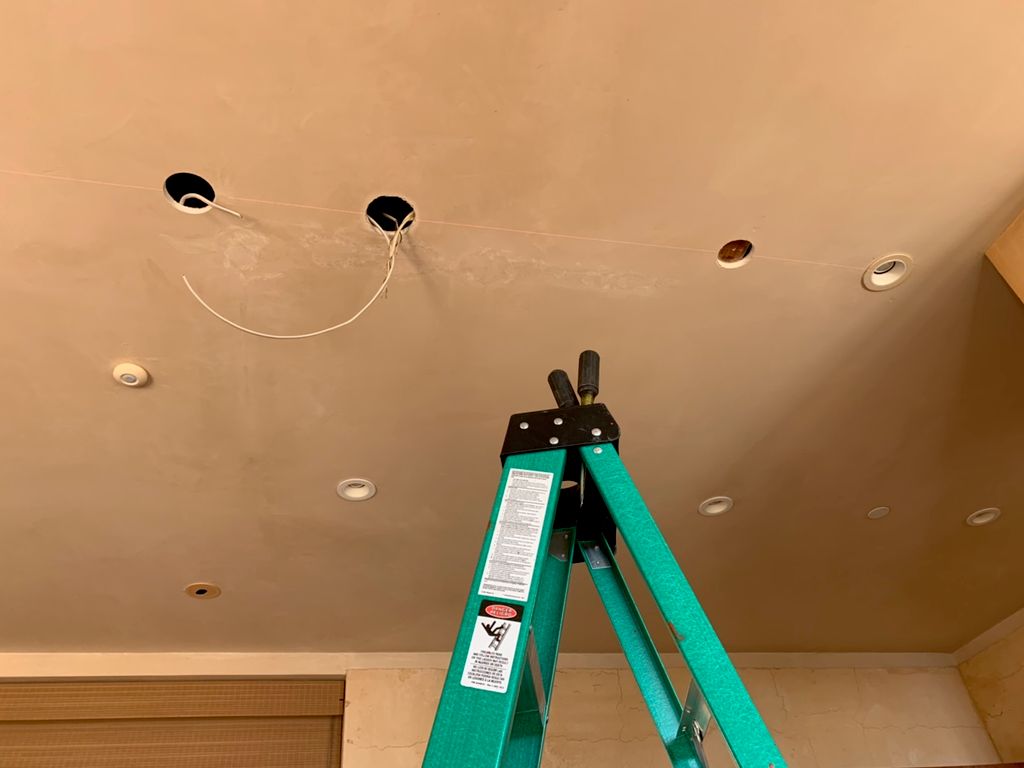 Adding island pendants with laser level