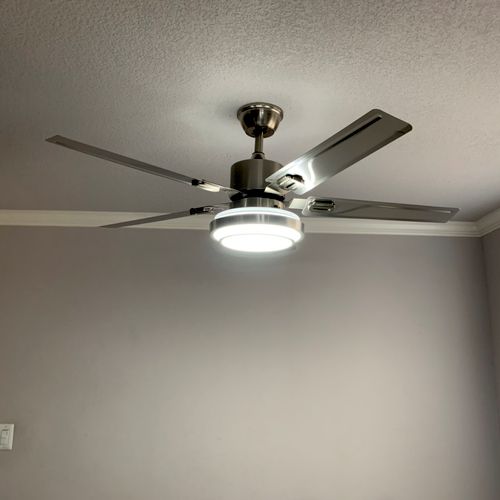 Removed old ceiling light and replaced with new ce