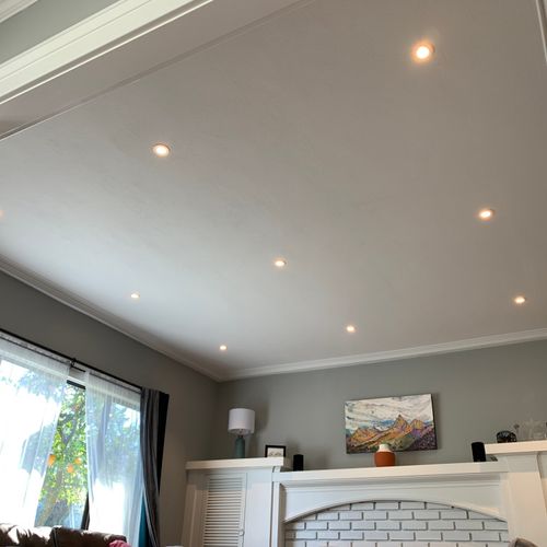 We had Ian and his team install recessed lighting 
