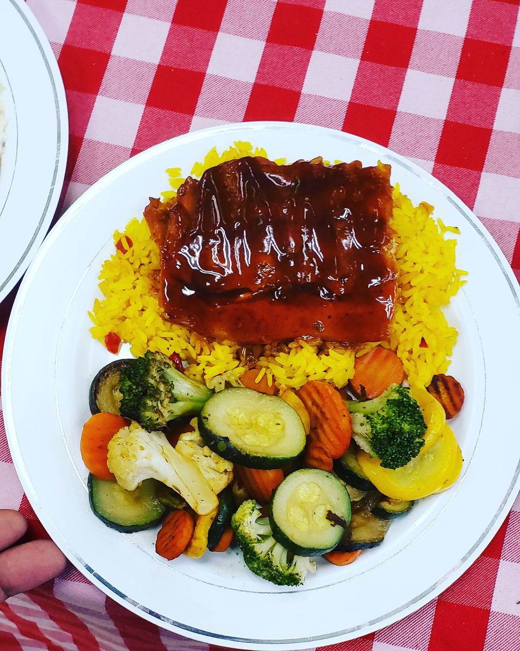 Teriyaki glazed salmon 