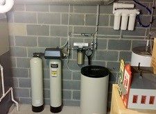 Twin tank water softener installation