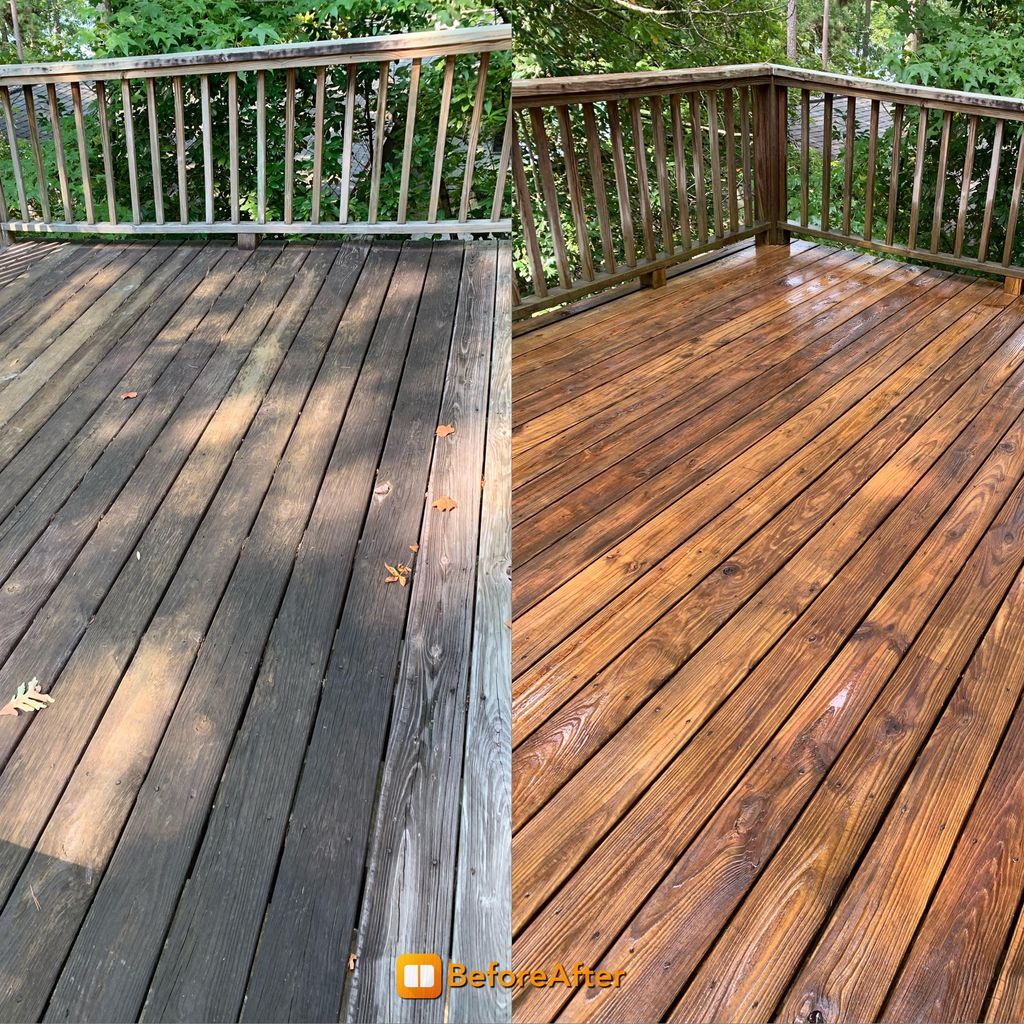 Deck Staining and Sealing project from 2020