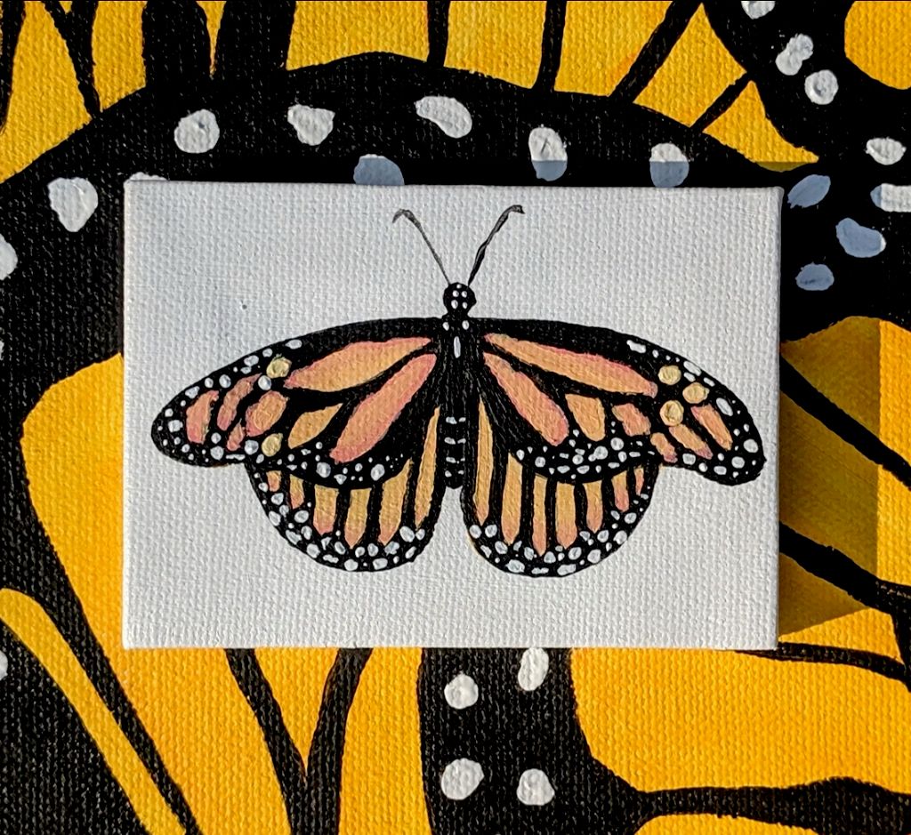 mini monarch (acrylic on canvas)
