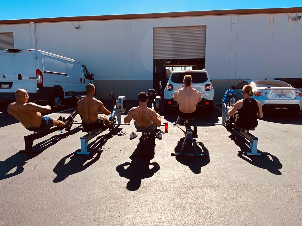 Outdoor fun group training with our clients and fr