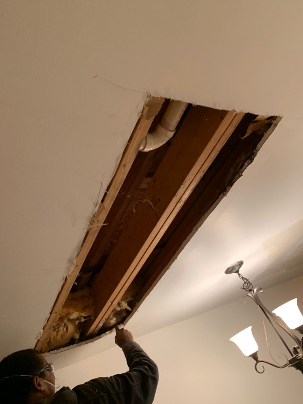 Before drywall repair 