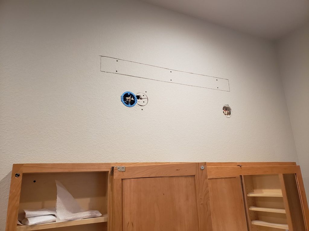 tidy drywall notch and cuts for vanity lights