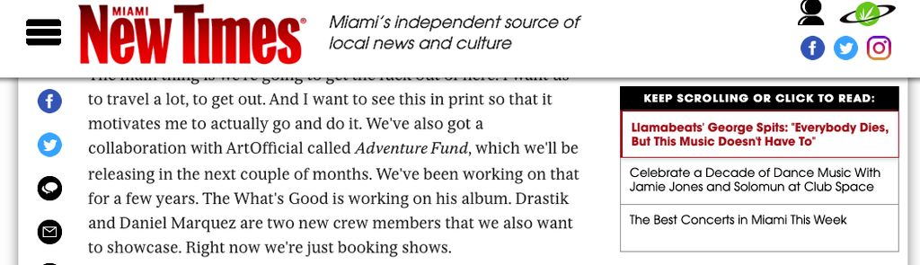 Featured Artist New Times