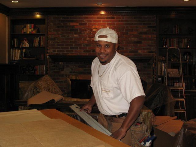 Ron's wallcovering installation