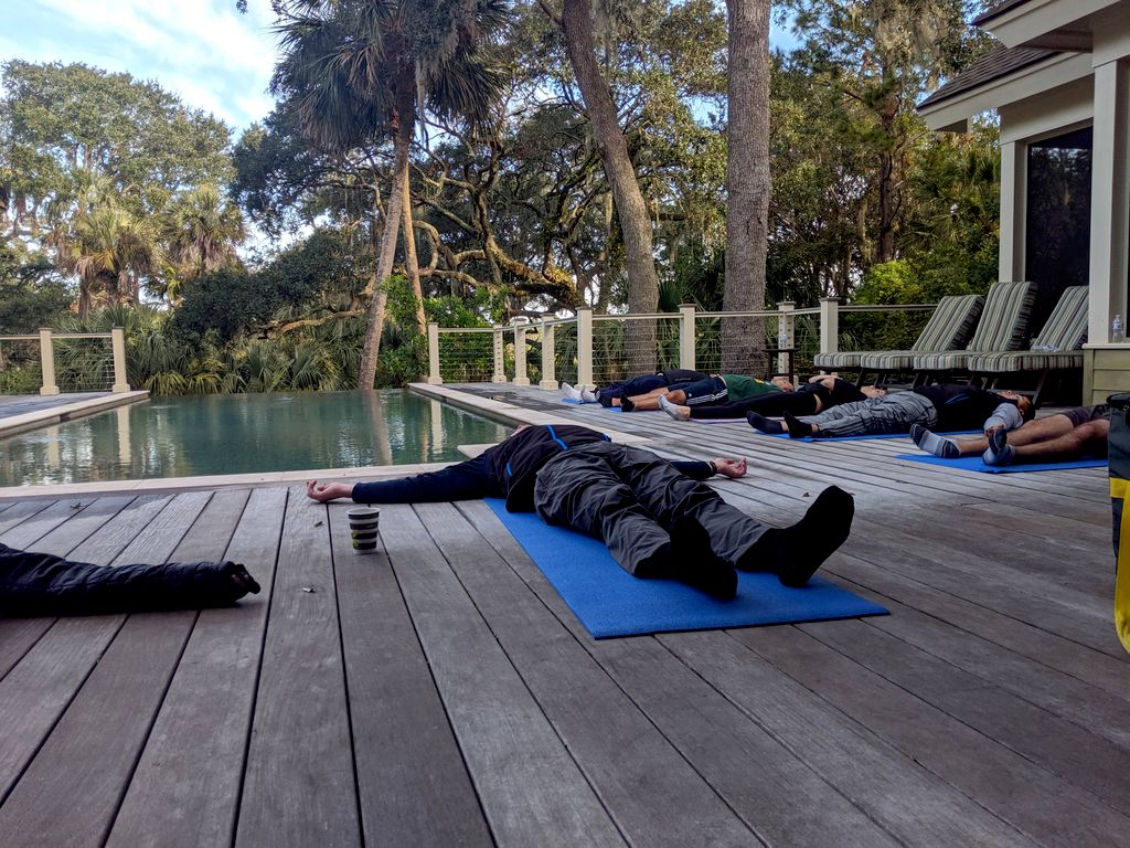 Private yoga session for a corporate retreat on Ki
