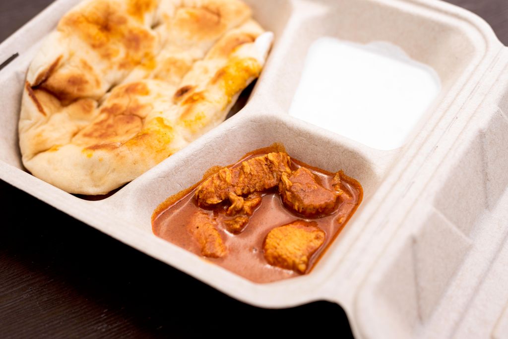 Garlic Naan with Chicken Tikka