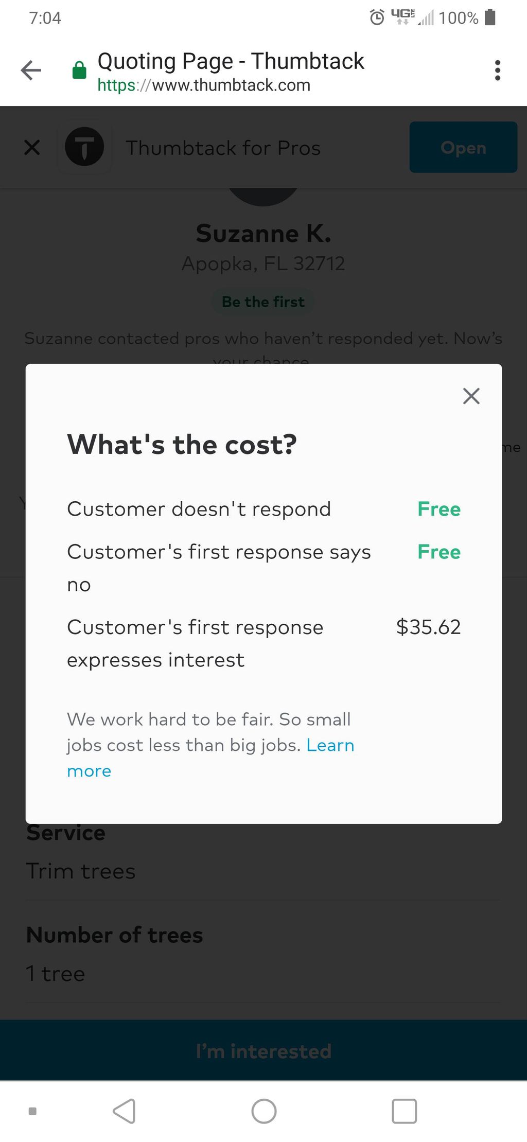 Just so you know it costs me $50 to talk to you