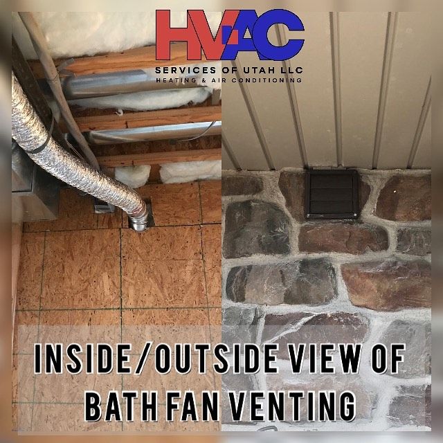 Inside/Outside View of Bath Fan Venting.