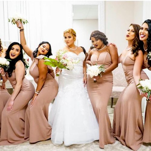 Makeup on Bride and bridesmaids 