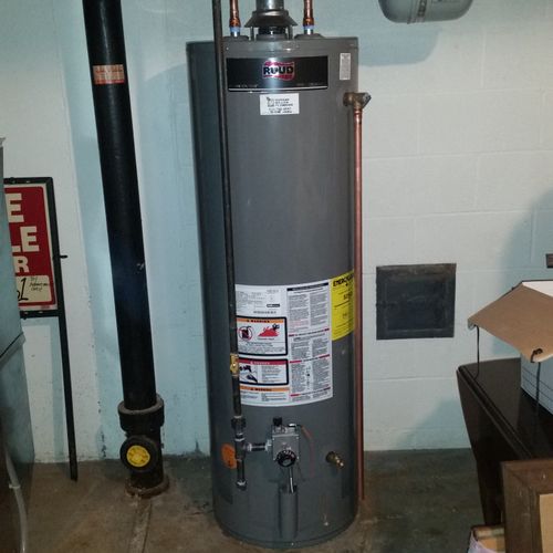 Water heater replacement with proper code upgrades