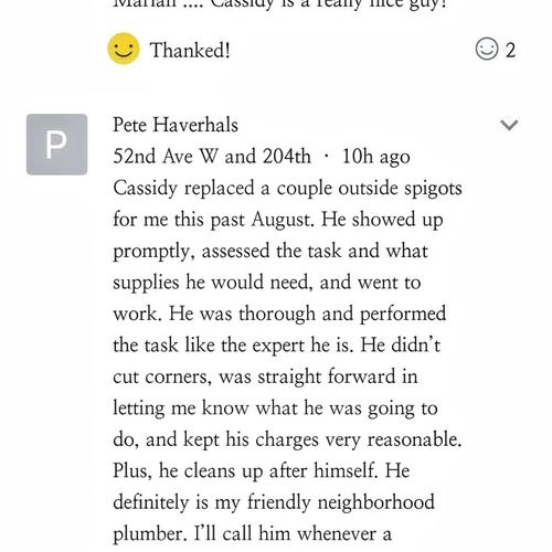 Reviews from the Nextdoor app