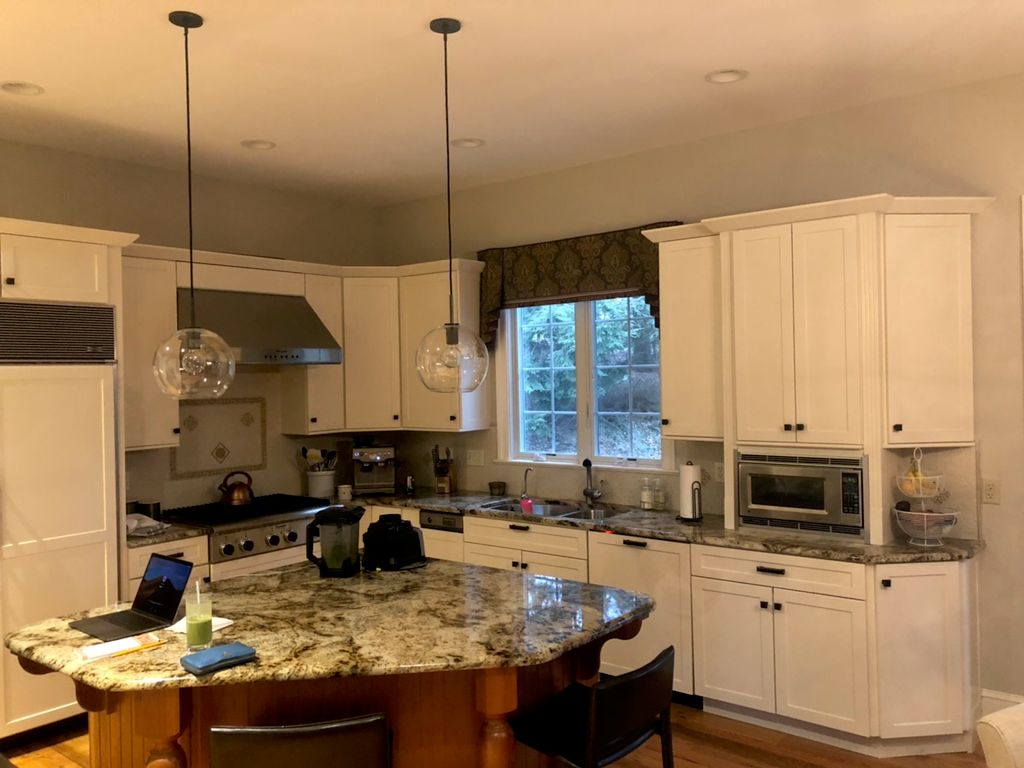 Pendant lights installed